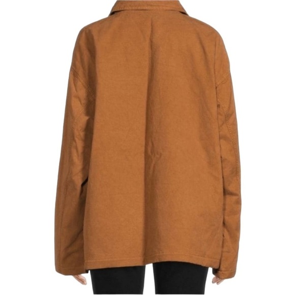 Good American Chore Jacket in Rust Oversized Zip Up Size 4 XL NWT - Picture 14 of 15
